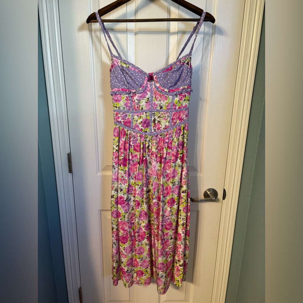 NWOT!! For Love And Lemons Floral Midi Dress